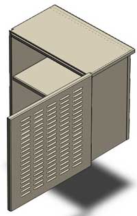 outdoor sheet metal utility cabinet knock down bolt up design